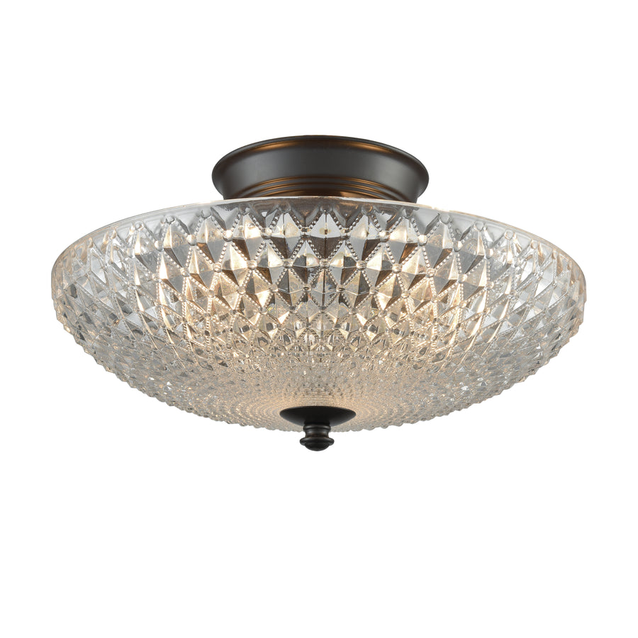 Sweetwater 14' 3 Light Semi Flush Mount in Oil Rubbed Bronze