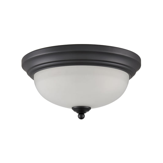 Basics 11" 2 Light Flush Mount in Black