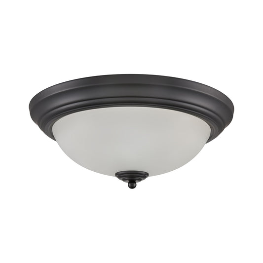 Basics 15" 3 Light Flush Mount in Black