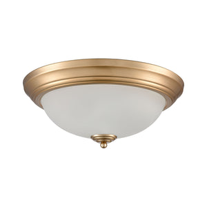 Basics 15' 3 Light Flush Mount in Satin Gold