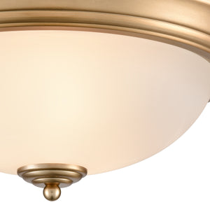 Basics 15' 3 Light Flush Mount in Satin Gold