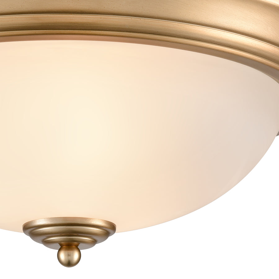 Basics 15' 3 Light Flush Mount in Satin Gold