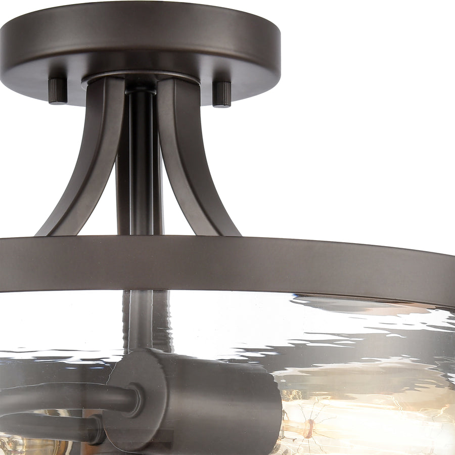 Calistoga 13' 2 Light Semi Flush Mount in Oil Rubbed Bronze