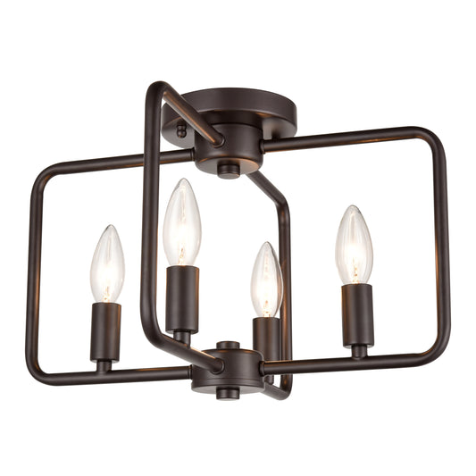 Park Slope 15" 4 Light Flush Mount in Oil Rubbed Bronze