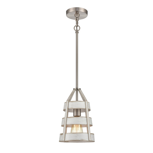 Brigantine 7" 1 Light Mini Pendant in Satin Nickel