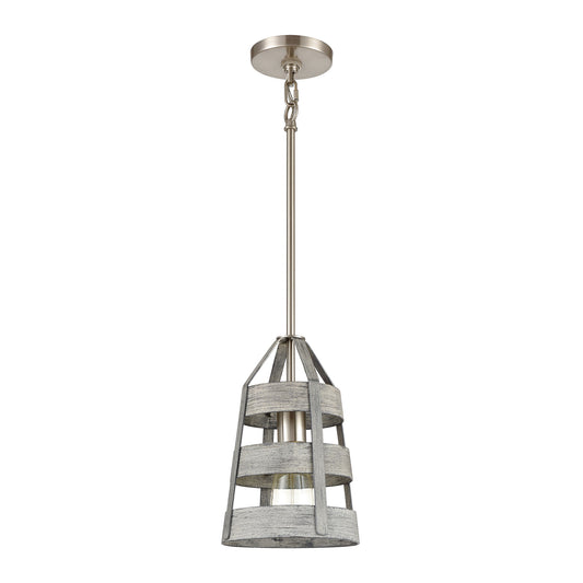 Brigantine 7" 1 Light Mini Pendant in Weathered Driftwood