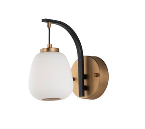 Soji 4.75' Single Light Wall Sconce in Black and Gold