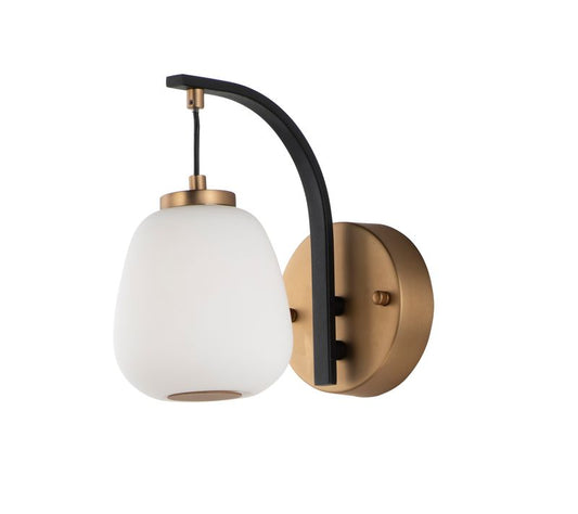 Soji 4.75" Single Light Wall Sconce in Black and Gold