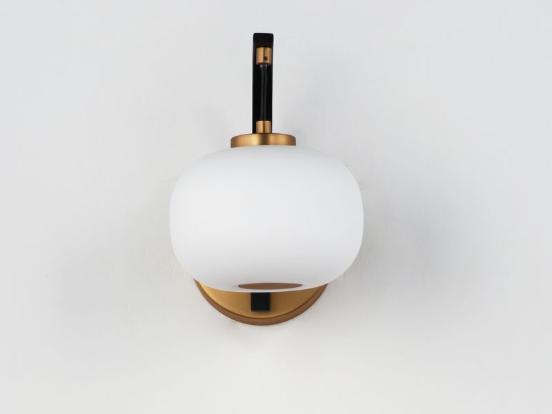 Soji 6' Single Light Wall Sconce in Black and Gold
