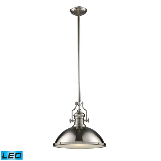 Chadwick 17" 1 Light LED Pendant in Satin Nickel