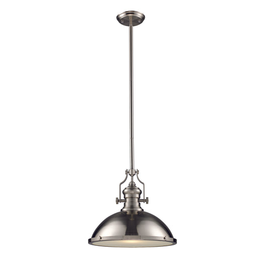 Chadwick 17" 1 Light Pendant in Satin Nickel