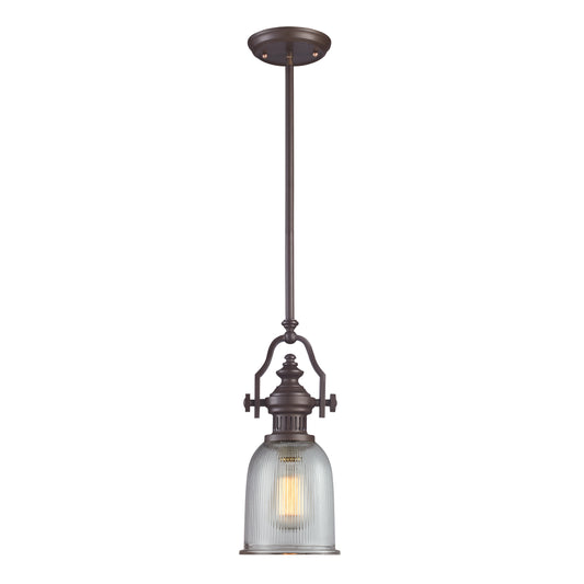 Chadwick 7" 1 Light Mini Pendant in Oiled Bronze