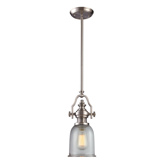 Chadwick 7" 1 Light Mini Pendant in Satin Nickel