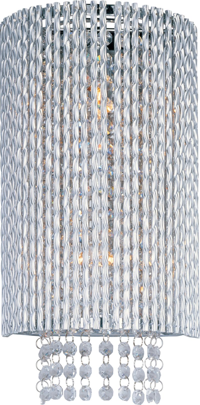 Spiral 15' 2 Light Wall Sconce in Polished Chrome