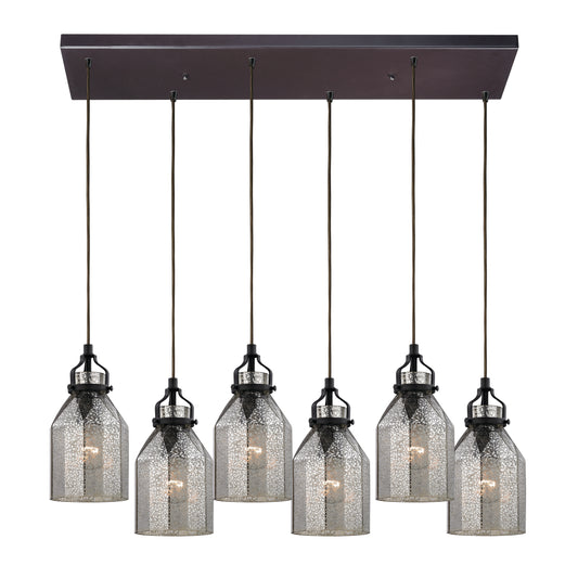 Danica 30" 6 Light Mini Pendant in Oil Rubbed Bronze