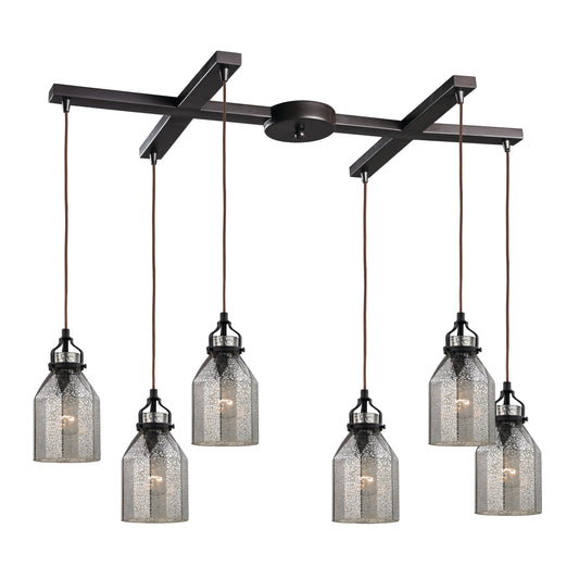 Danica 33" 6 Light Mini Pendant in Oil Rubbed Bronze