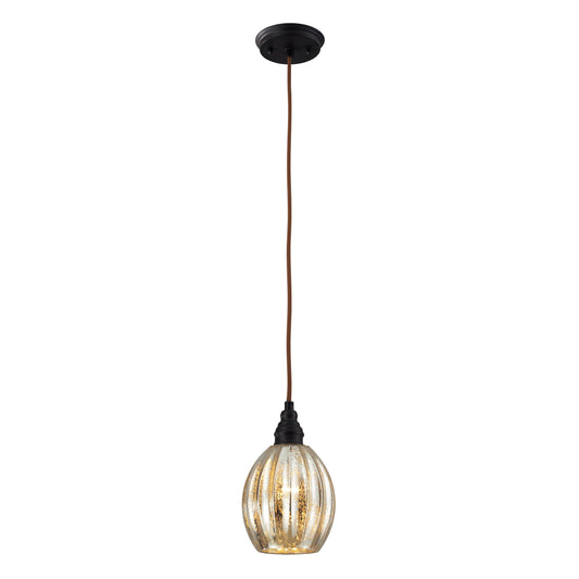 Danica 6" 1 Light Mini Pendant in Oiled Bronze