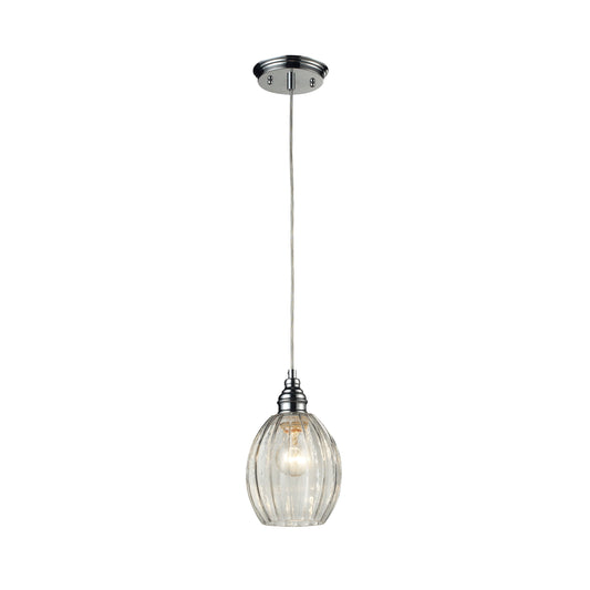 Danica 6" 1 Light Mini Pendant in Polished Chrome