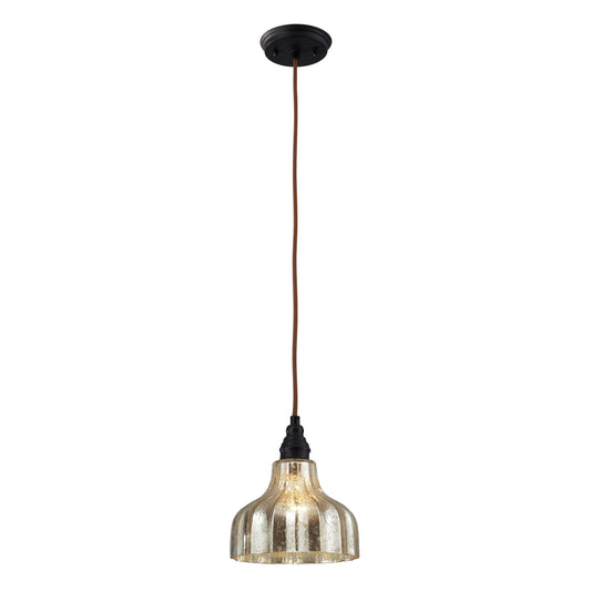 Danica 8" 1 Light Mini Pendant in Oiled Bronze