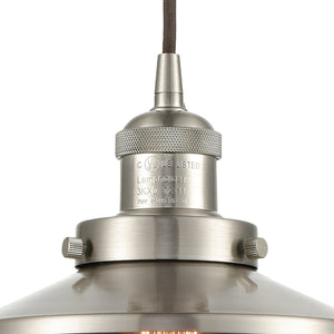 English Pub 8' 1 Light Mini Pendant in Satin Nickel