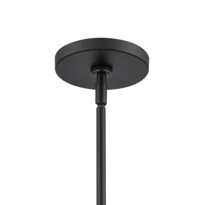 Gabby 7' 1 Light Mini Pendant in Clear Glass & Matte Black