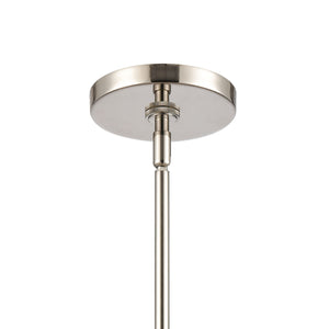 Gabby 7' 1 Light Mini Pendant in Clear Glass & Polished Nickel