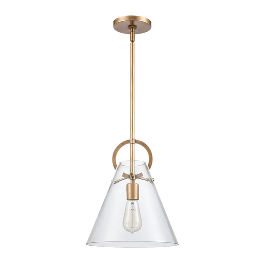 Gabby 11" 1 Light Mini Pendant in Brass