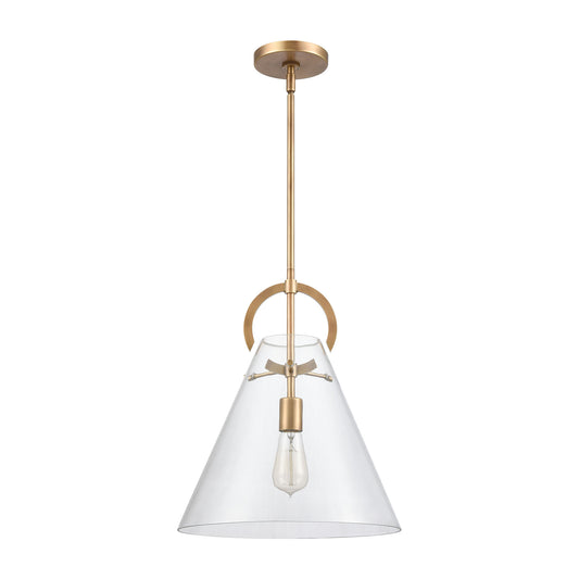 Gabby 14" 1 Light Pendant in Brass