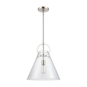 Gabby 14' 1 Light Pendant in Polished Nickel