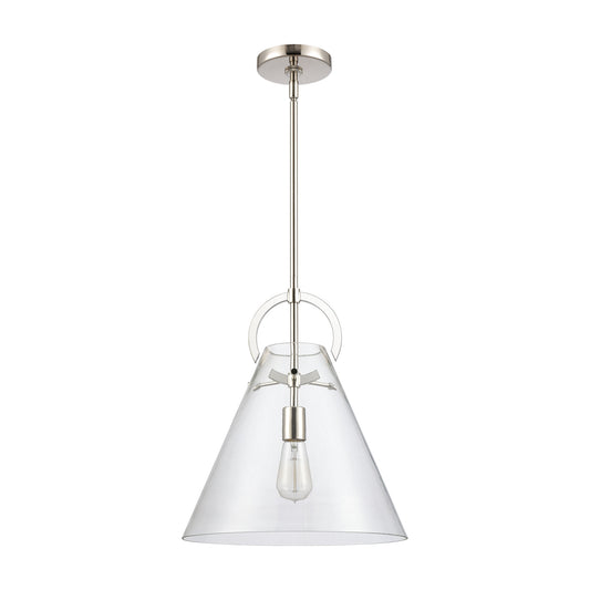 Gabby 14" 1 Light Pendant in Polished Nickel