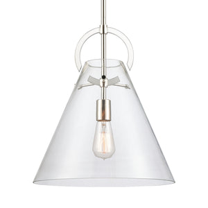 Gabby 14' 1 Light Pendant in Polished Nickel