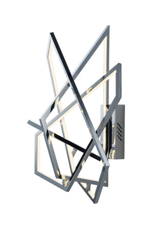 Trapezoid 26.5' Single Light Wall Sconce in Polished Chrome
