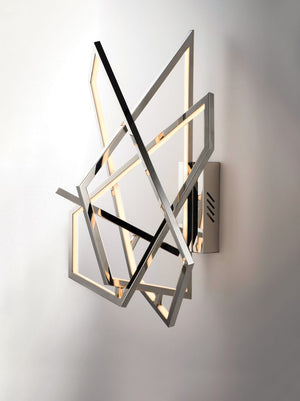 Trapezoid 26.5' Single Light Wall Sconce in Polished Chrome