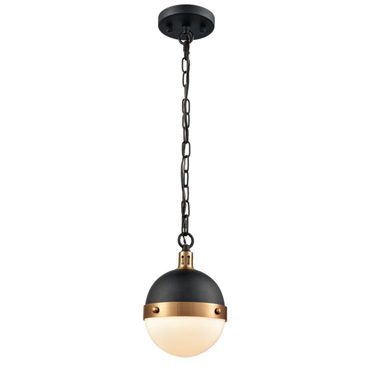 Harmelin 7" 1 Light Mini Pendant in Matte Black