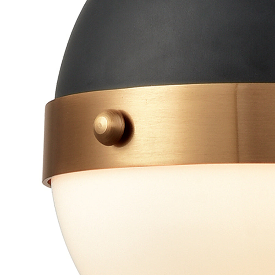 Harmelin 7' 1 Light Mini Pendant in Matte Black