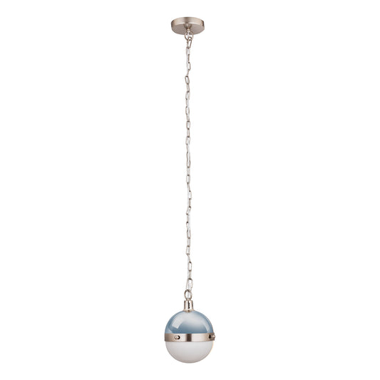 Harmelin 7" 1 Light Mini Pendant in Pale Blue