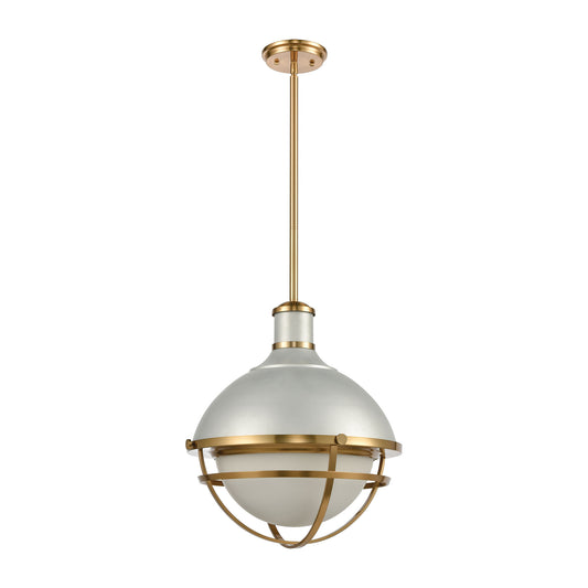 Jenna 16" 1 Light Pendant in Satin Silver