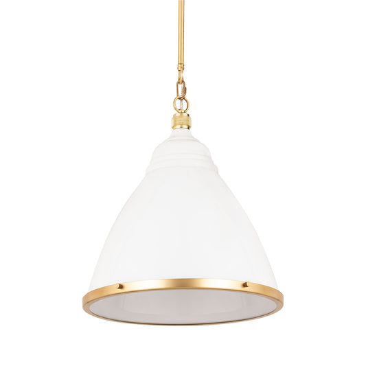 Katelyn 15" 1 Light Pendant in White