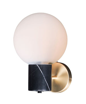 Vesper 11.5' Single Light Wall Sconce in Satin Brass and Black