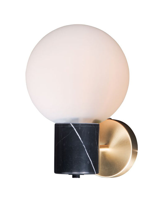 Vesper 11.5" Single Light Wall Sconce in Satin Brass and Black