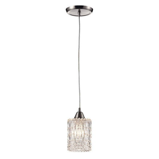 Kersey 4" 1 Light Mini Pendant in Satin Nickel (10343)