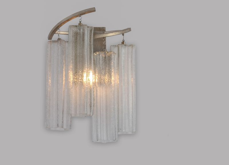 Victoria 13' Single Light Wall Sconce in Golden Silver