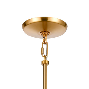 Konis 10' 1 Light Mini Pendant in Satin Brass