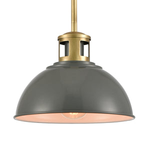 Lyndon 10' 1 Light Mini Pendant in Gray