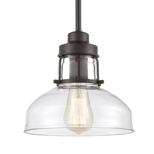 Manhattan Boutique 9" 1 Light Mini Pendant in Oil Rubbed Bronze