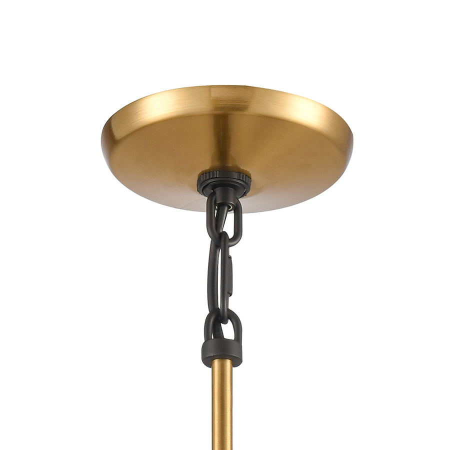 Mid-Century Schoolhouse 8' 1 Light Mini Pendant in Satin Brass