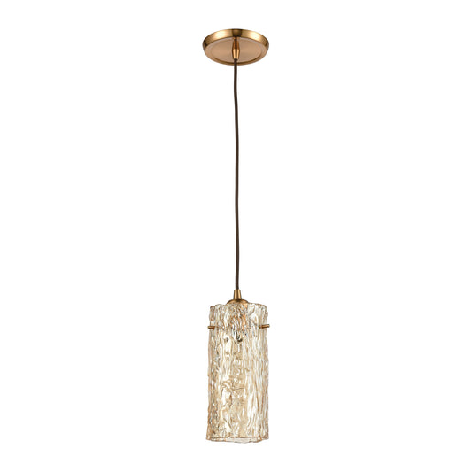 Roubaix 5" 1 Light Mini Pendant in Satin Brass