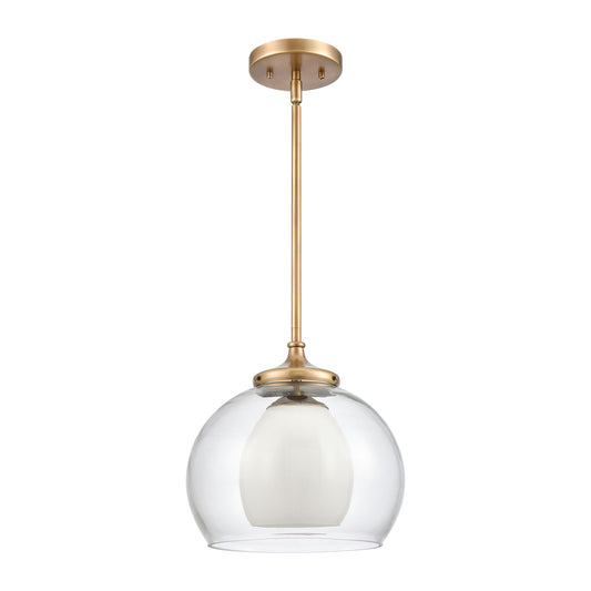 Salient 10" 1 Light Mini Pendant in Brass