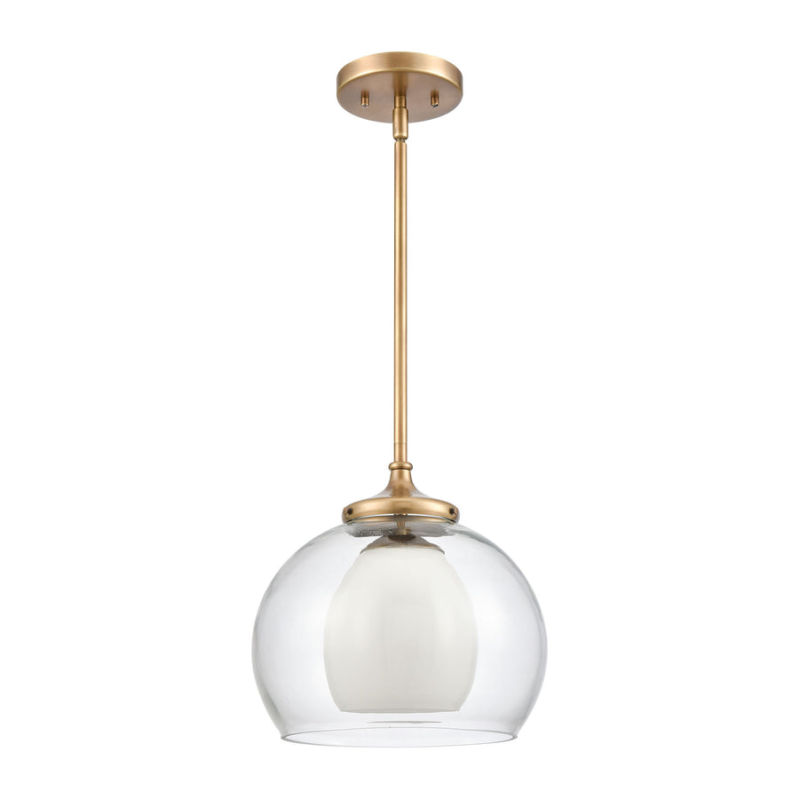 Salient 10' 1 Light Mini Pendant in Brass