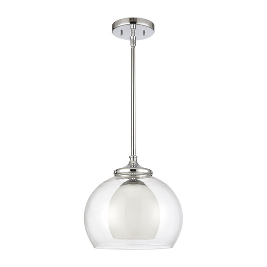 Salient 10" 1 Light Mini Pendant in Polished Nickel